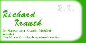 richard krauth business card